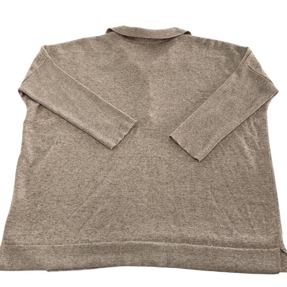 Tuckernuck Sweater Womens Large Clayton Collared Pullover Sleeve Tencel Linen - Picture 5 of 11
